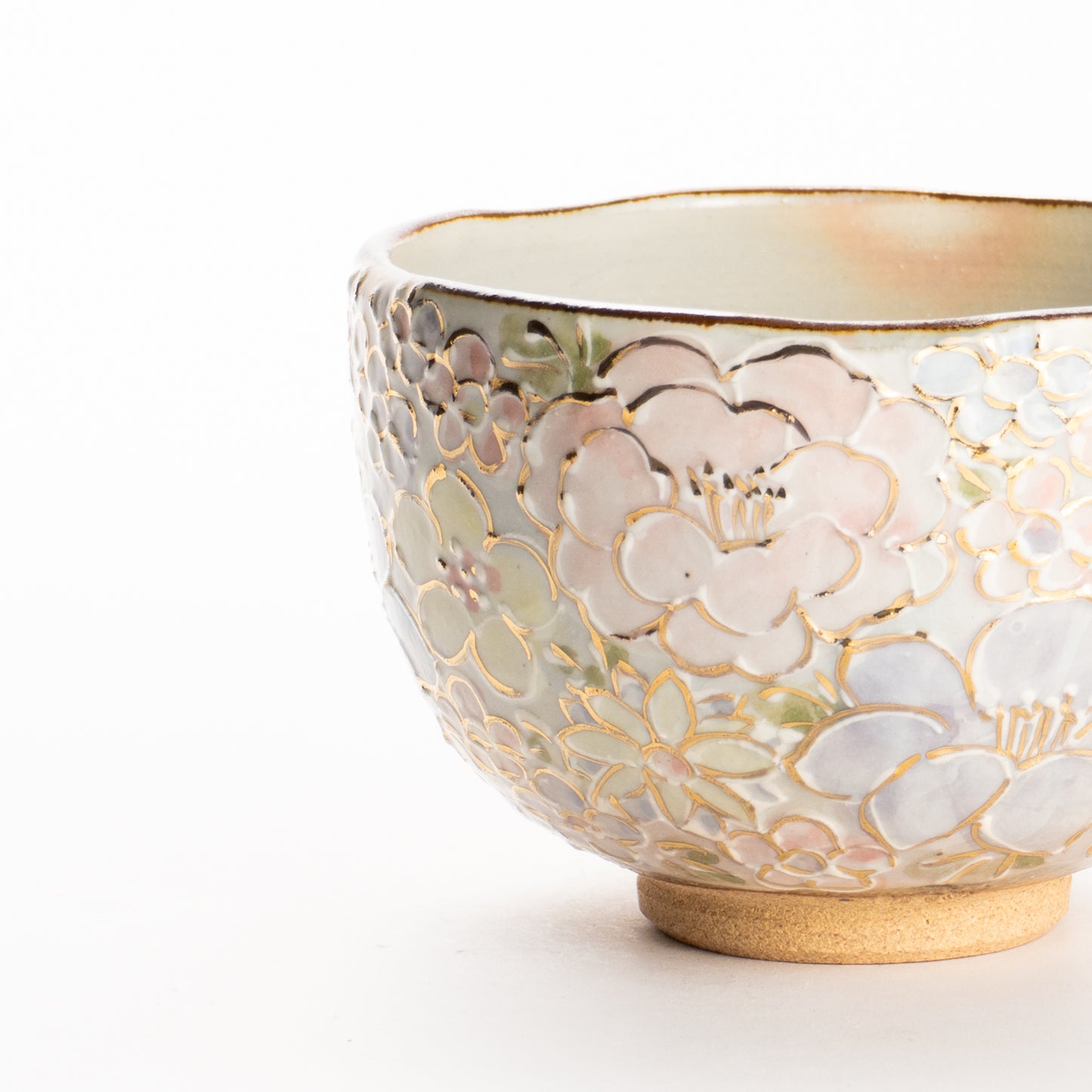 抹茶碗(小)　ラスター彩 花詰 A　俊山窯 KOTOPOTTER