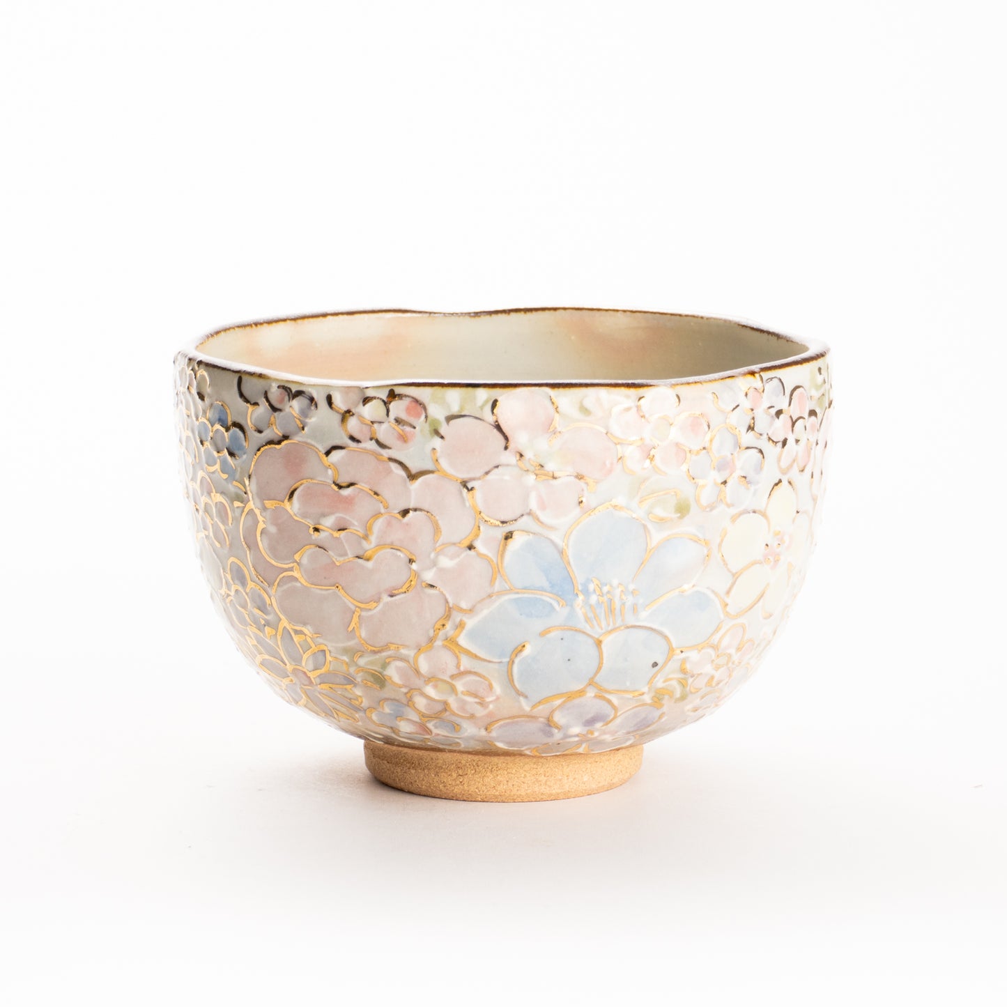 抹茶碗(小)　ラスター彩 花詰 A　俊山窯 KOTOPOTTER