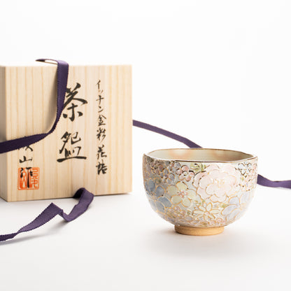 抹茶碗(小)　ラスター彩 花詰 A　俊山窯 KOTOPOTTER