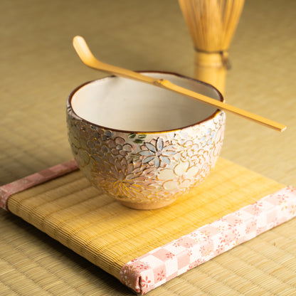 抹茶碗(小)　ラスター彩 花詰 A　俊山窯 KOTOPOTTER