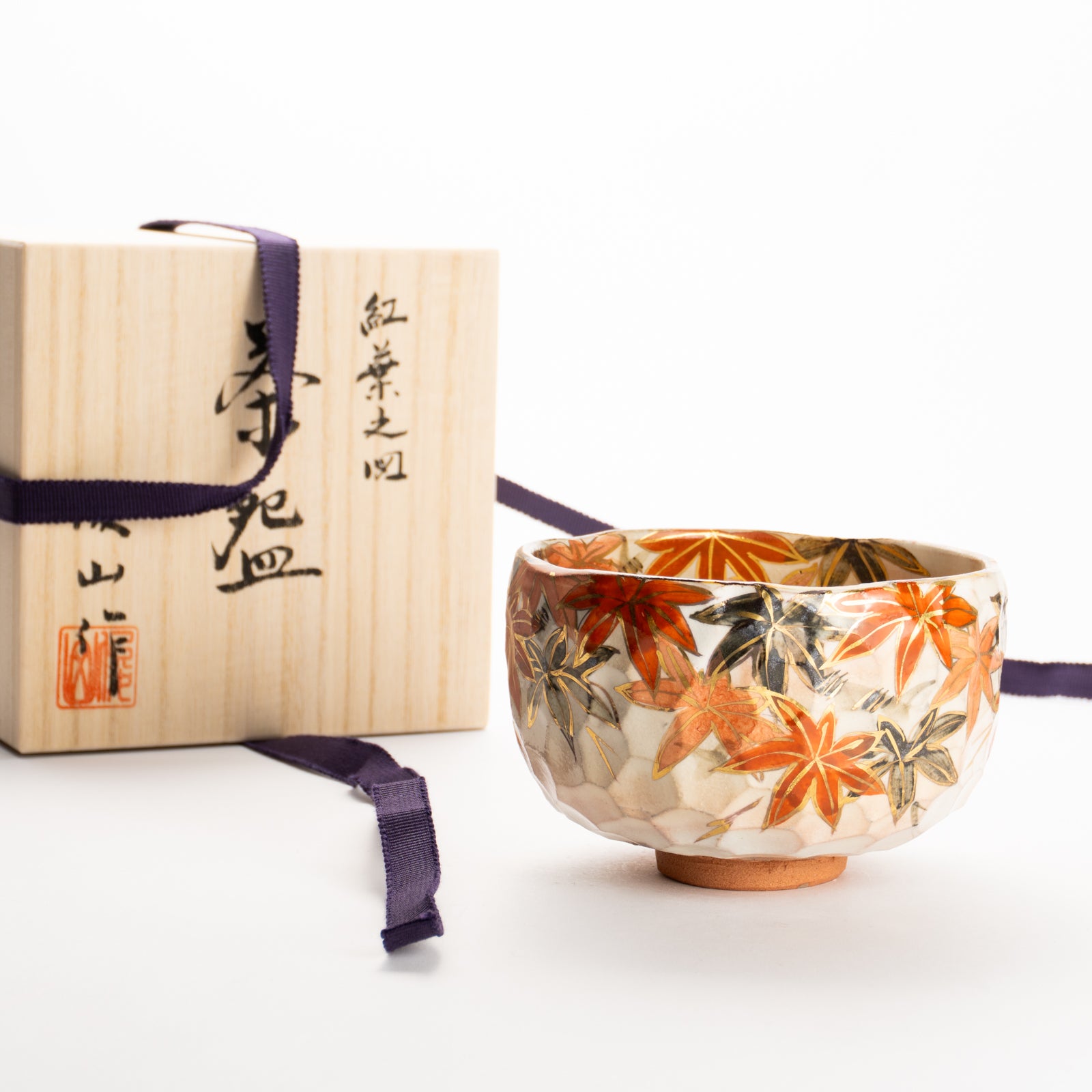 抹茶碗　紅葉之図B　俊山窯 KOTOPOTTER