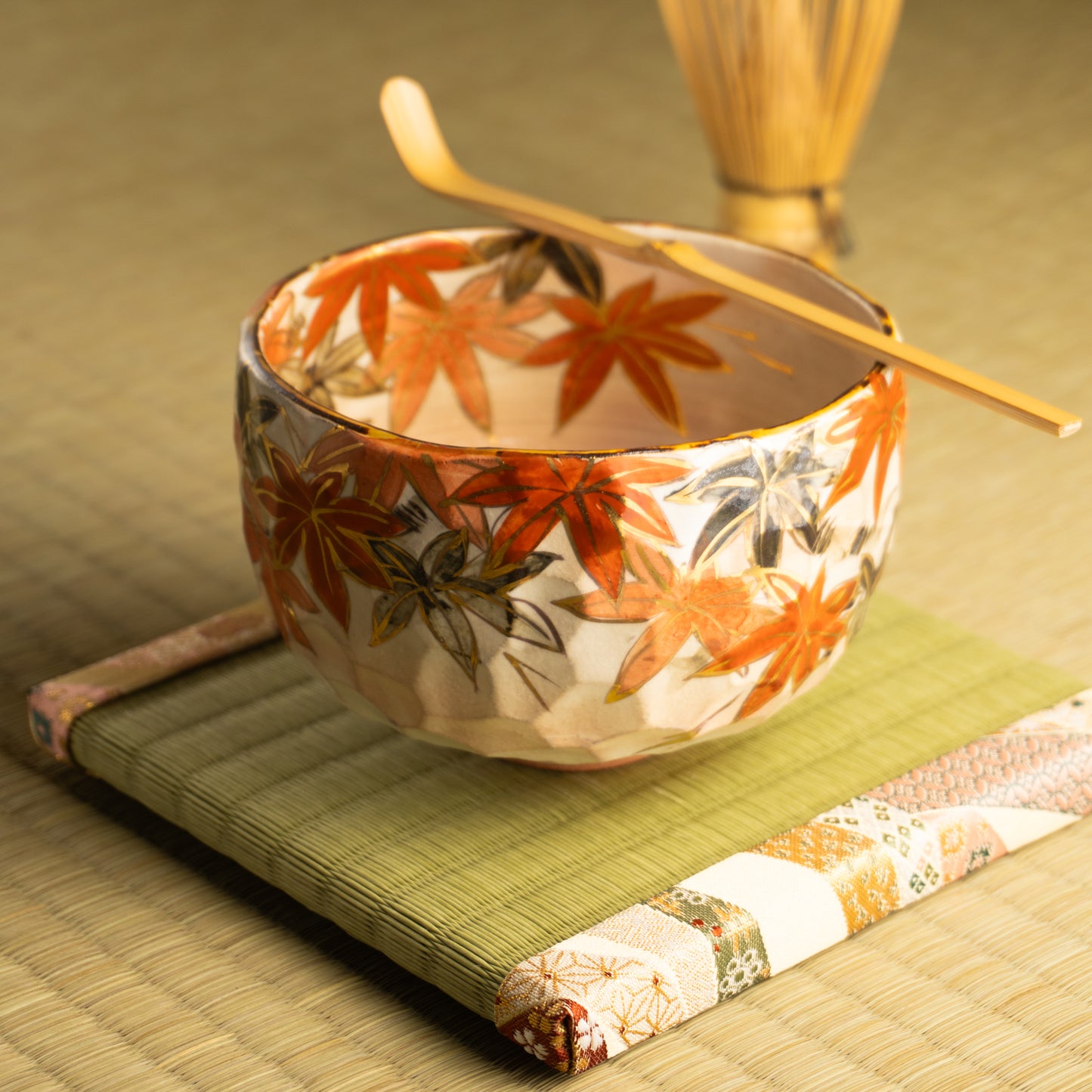抹茶碗　紅葉之図B　俊山窯 KOTOPOTTER