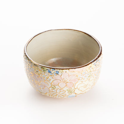 抹茶碗　色絵金彩 花詰B　俊山窯 KOTOPOTTER