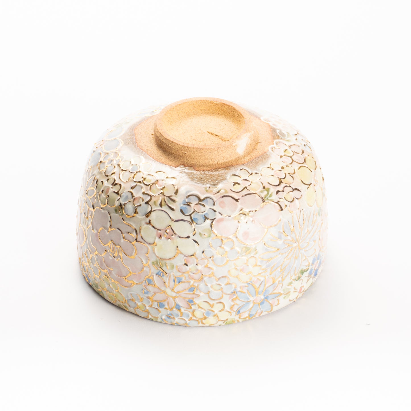抹茶碗　色絵金彩 花詰B　俊山窯 KOTOPOTTER