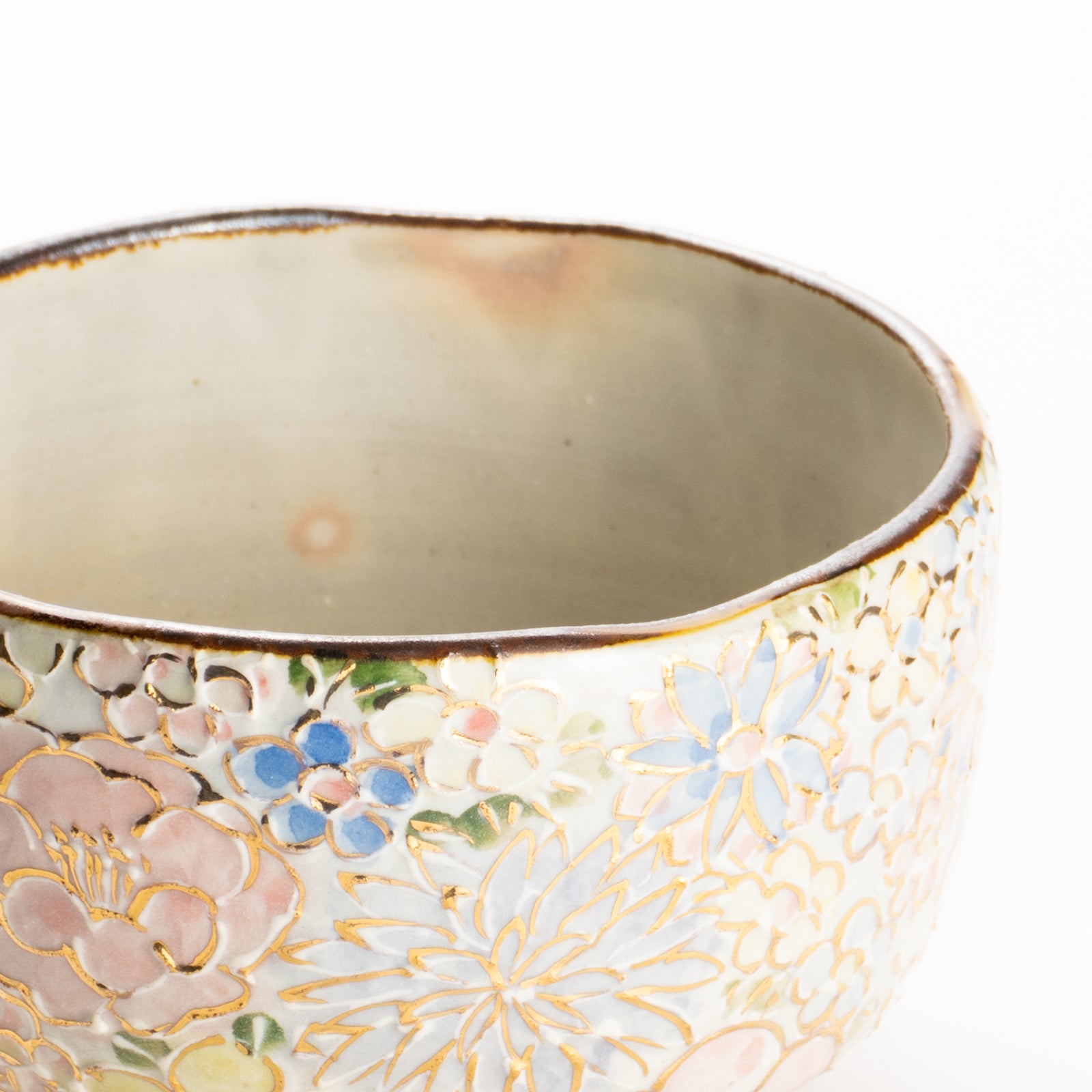 抹茶碗　色絵金彩 花詰B　俊山窯 KOTOPOTTER