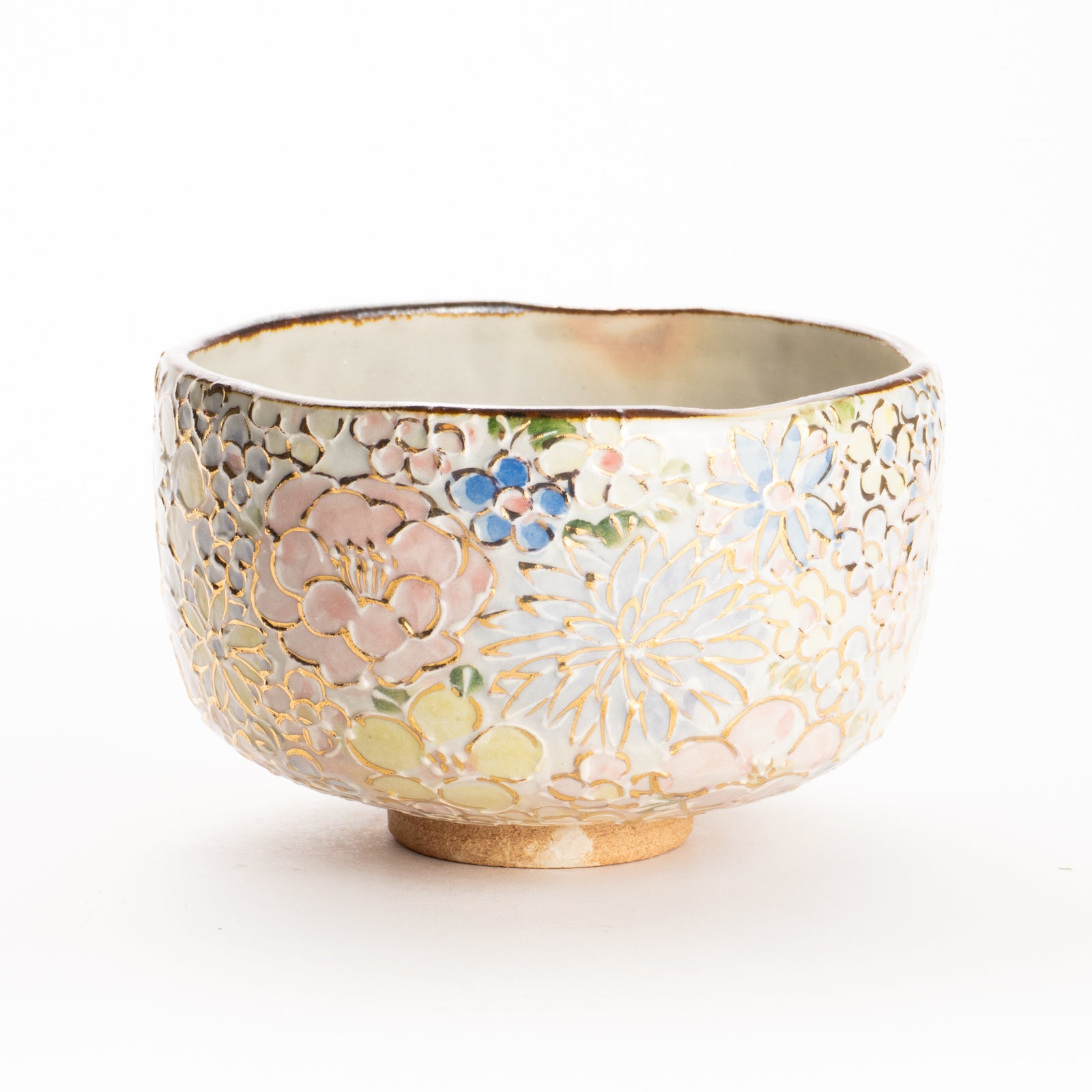 抹茶碗　色絵金彩 花詰B　俊山窯 KOTOPOTTER