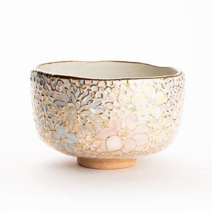 抹茶碗　色絵金彩 花詰B　俊山窯 KOTOPOTTER