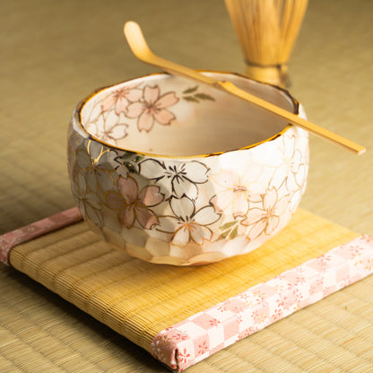 抹茶碗　金彩桜B　俊山窯 KOTOPOTTER