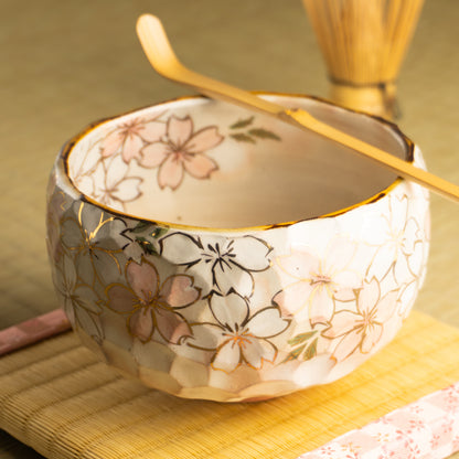 抹茶碗　金彩桜B　俊山窯 KOTOPOTTER