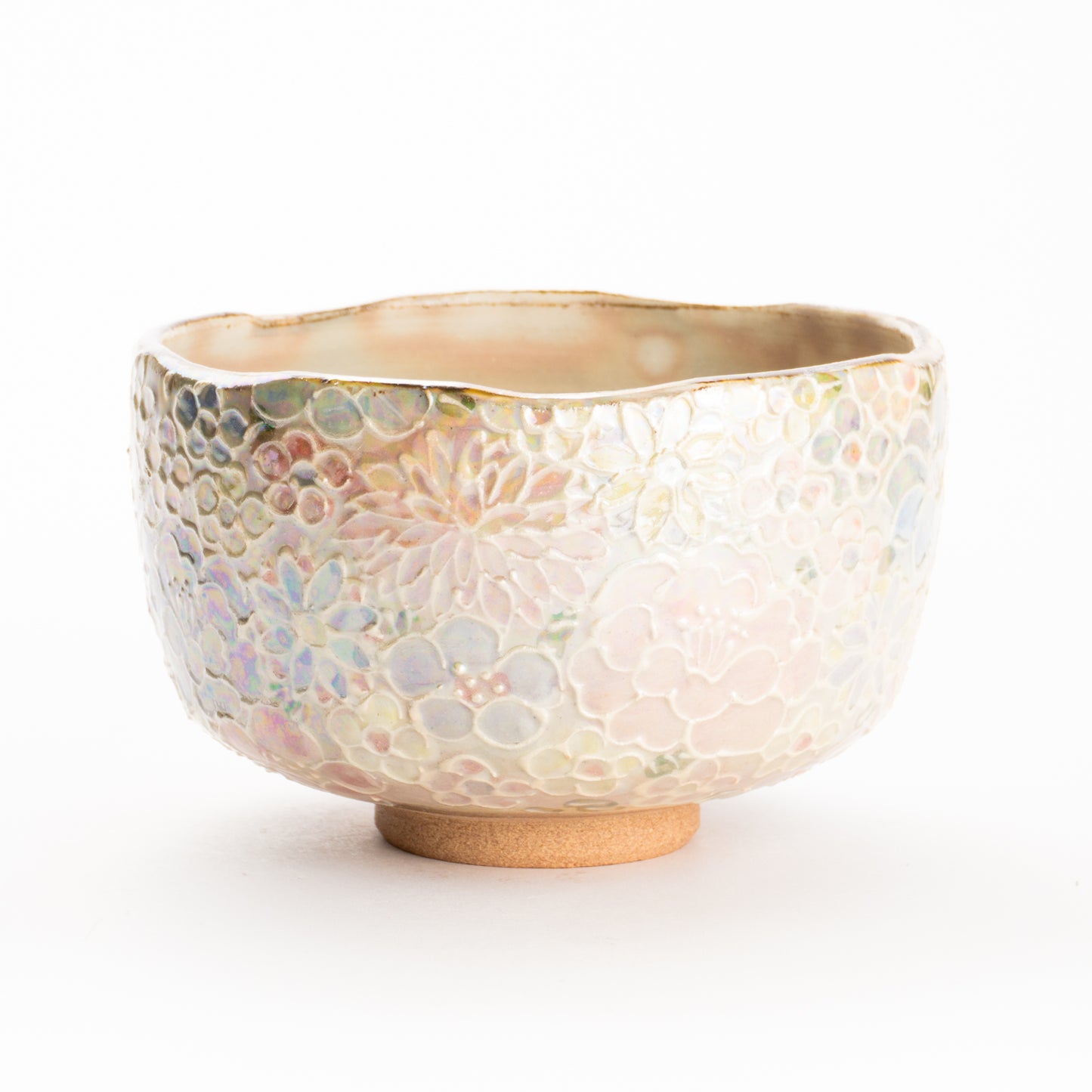 抹茶碗　ラスター彩 花詰A　俊山窯 KOTOPOTTER