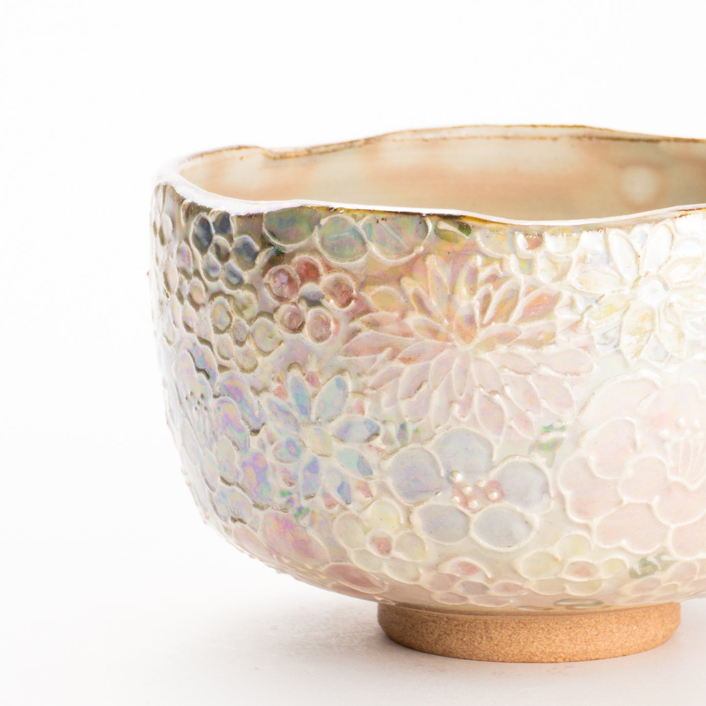 抹茶碗　ラスター彩 花詰A　俊山窯 KOTOPOTTER