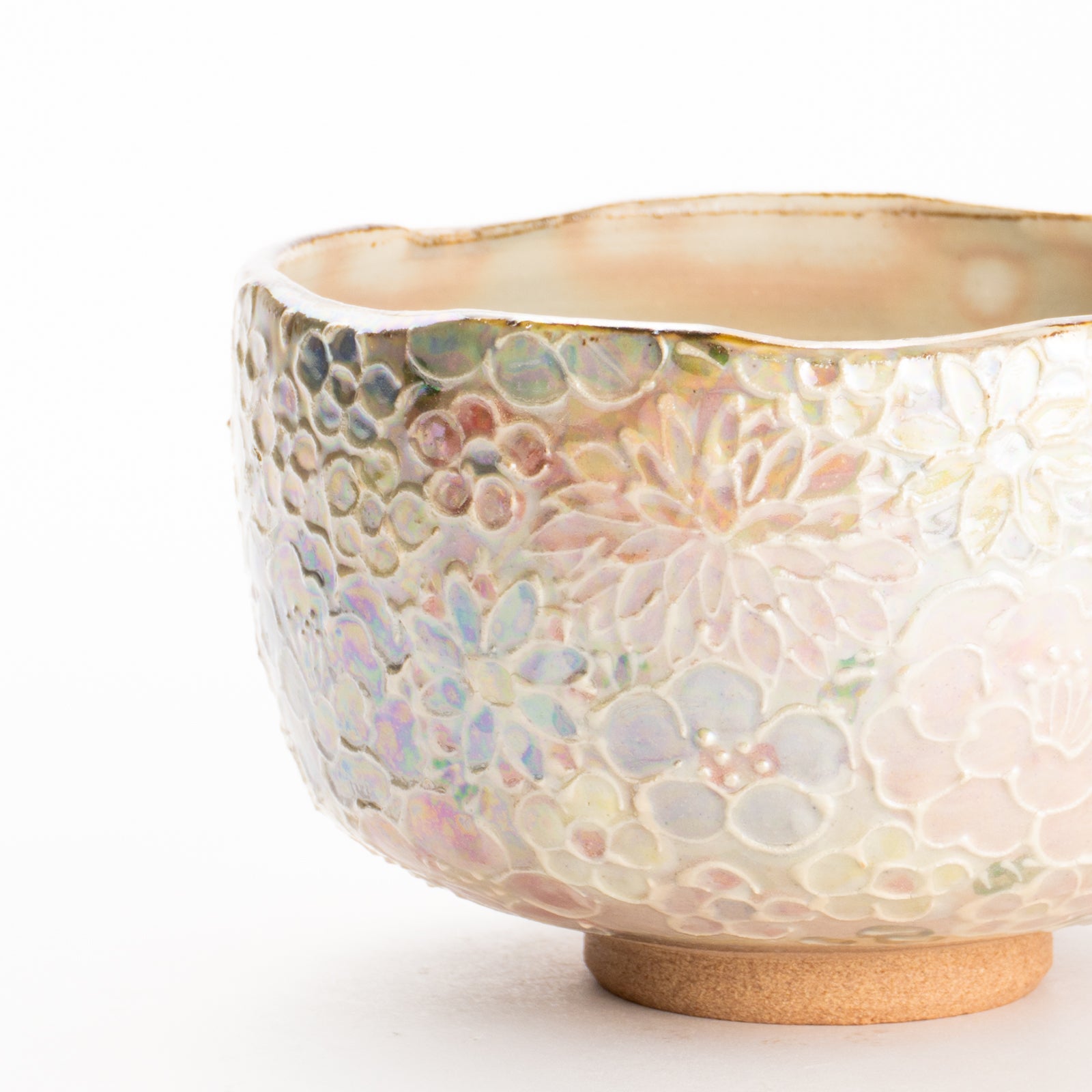 抹茶碗　ラスター彩 花詰A　俊山窯 KOTOPOTTER