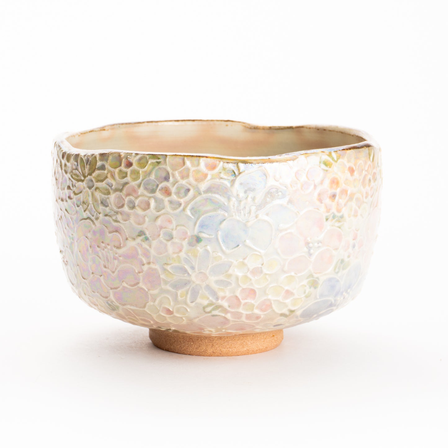 抹茶碗　ラスター彩 花詰A　俊山窯 KOTOPOTTER