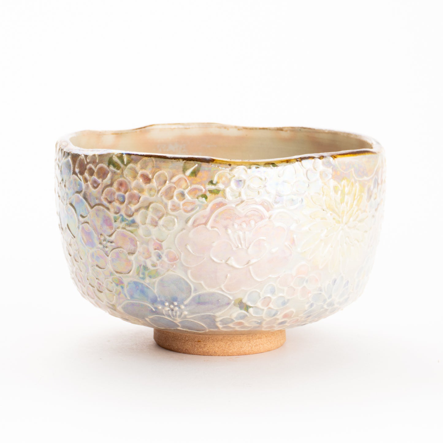 抹茶碗　ラスター彩 花詰A　俊山窯 KOTOPOTTER