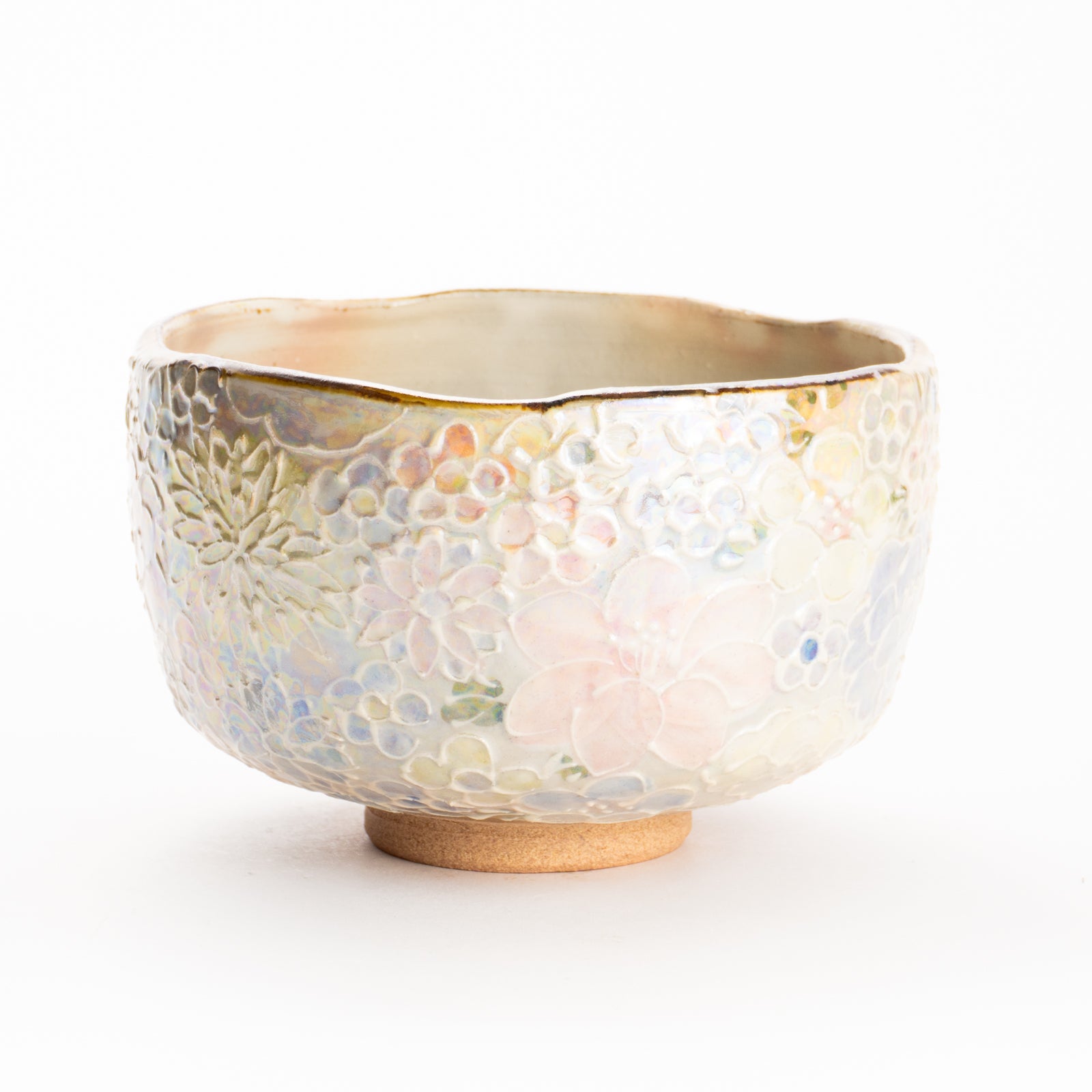 抹茶碗　ラスター彩 花詰A　俊山窯 KOTOPOTTER