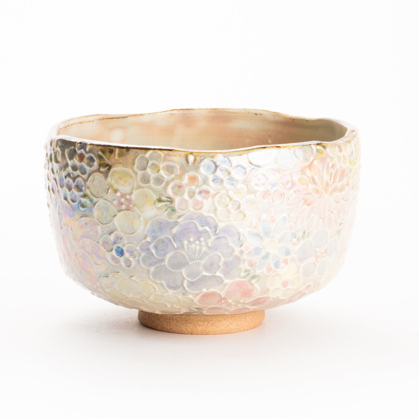 抹茶碗　ラスター彩 花詰A　俊山窯 KOTOPOTTER