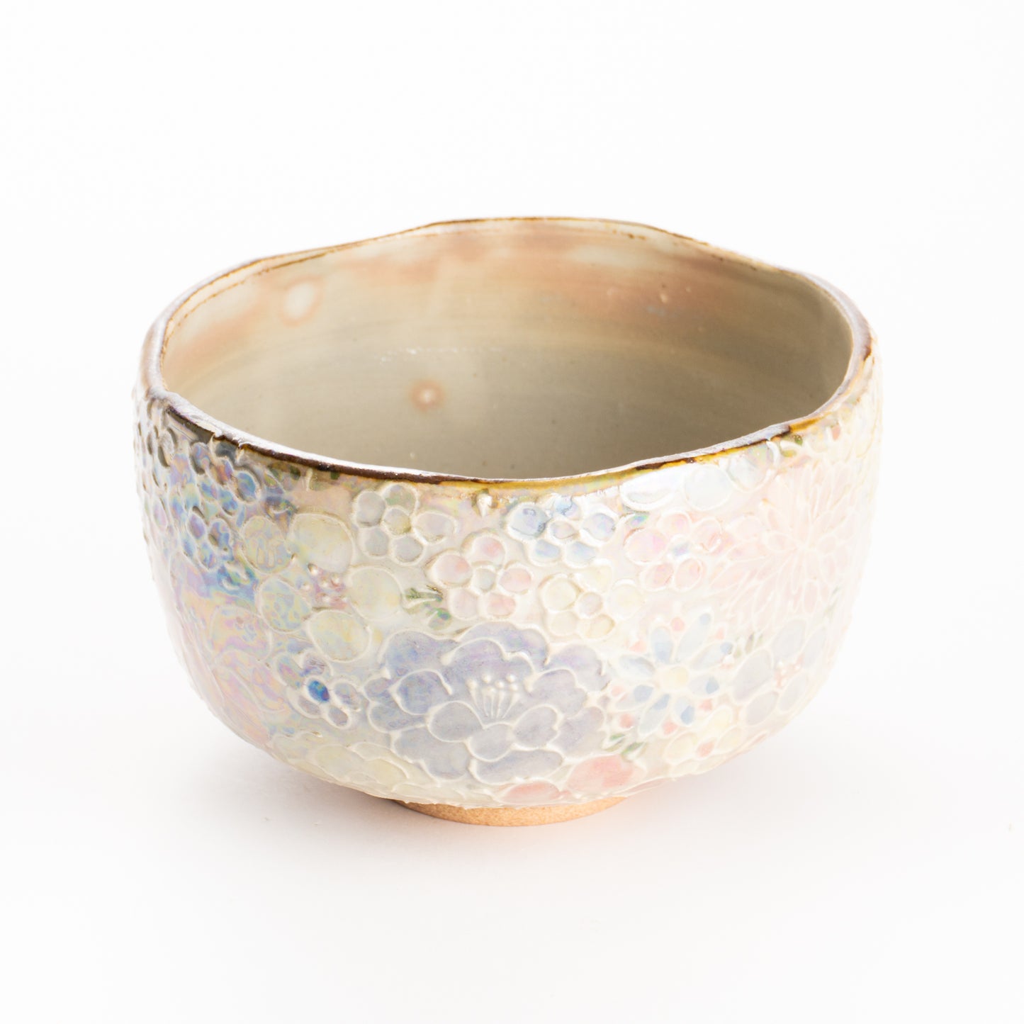 抹茶碗　ラスター彩 花詰A　俊山窯 KOTOPOTTER