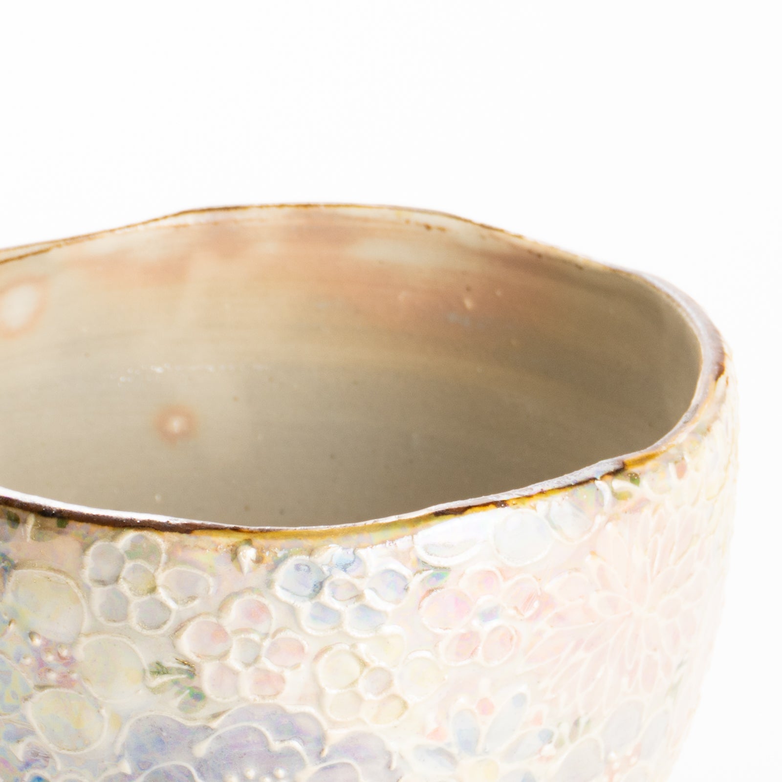抹茶碗　ラスター彩 花詰A　俊山窯 KOTOPOTTER