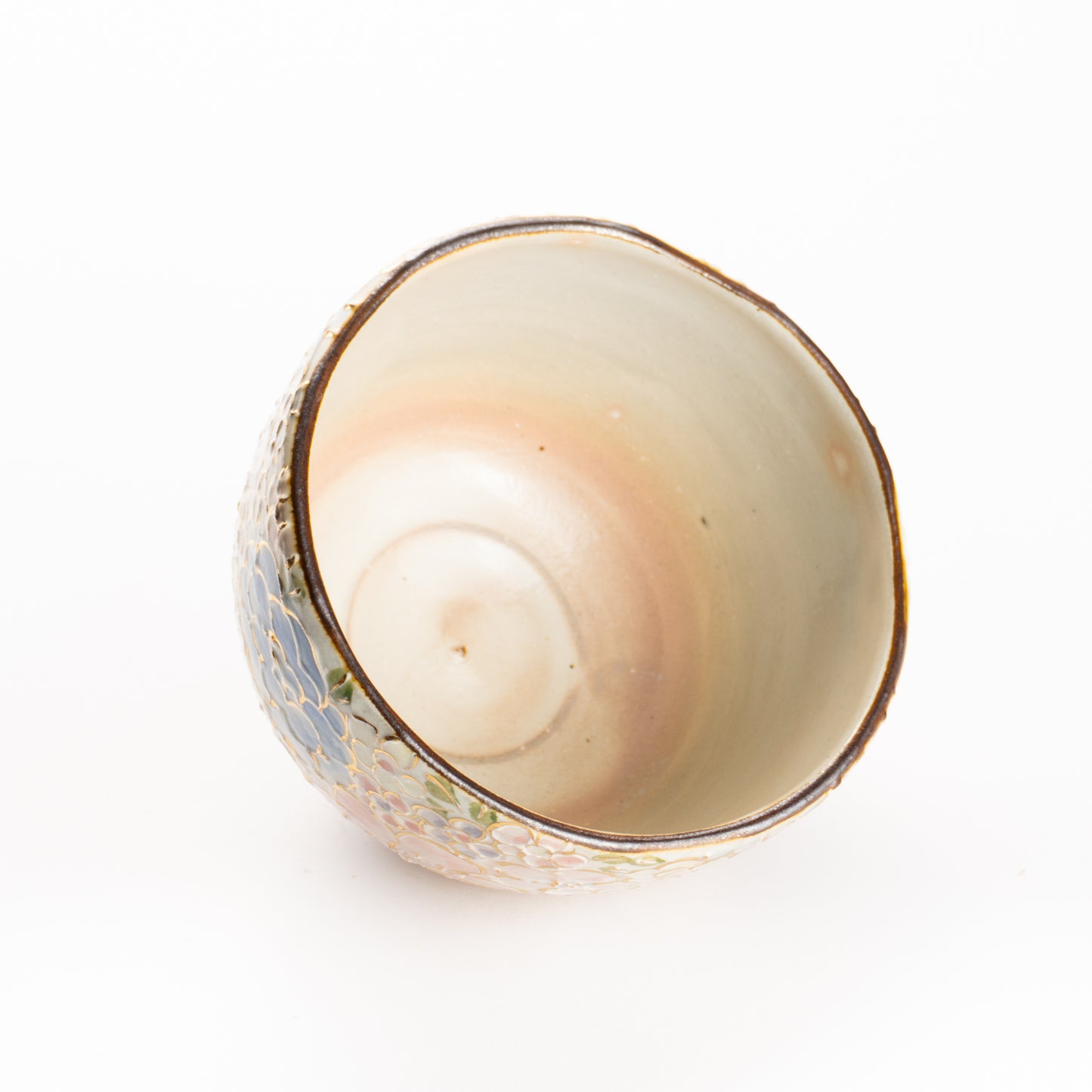 抹茶碗(小)　イッチン金彩 花詰 B　俊山窯 KOTOPOTTER