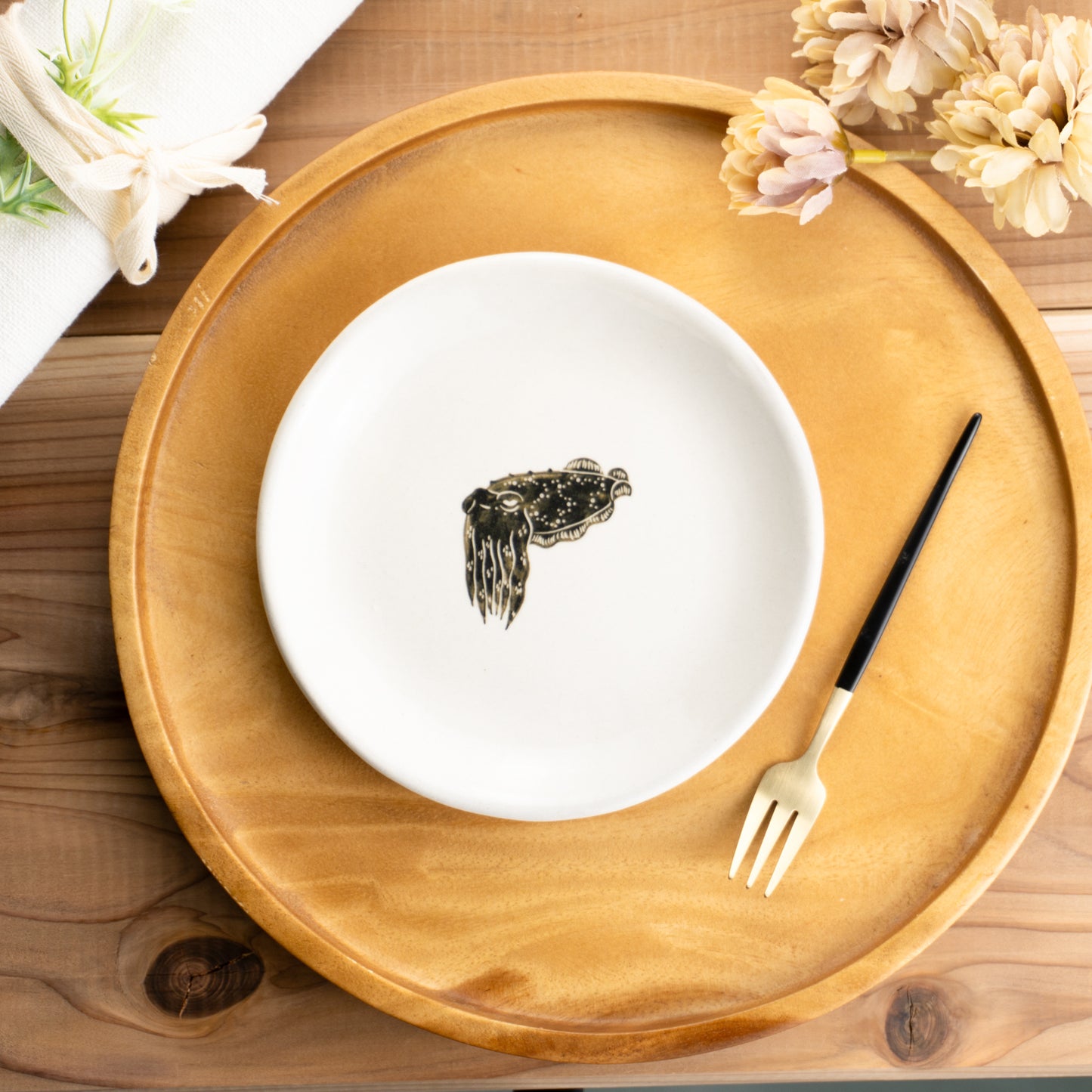 【清水焼】4.5寸 平皿　コブシメ　澤田卓伸 KOTOPOTTER