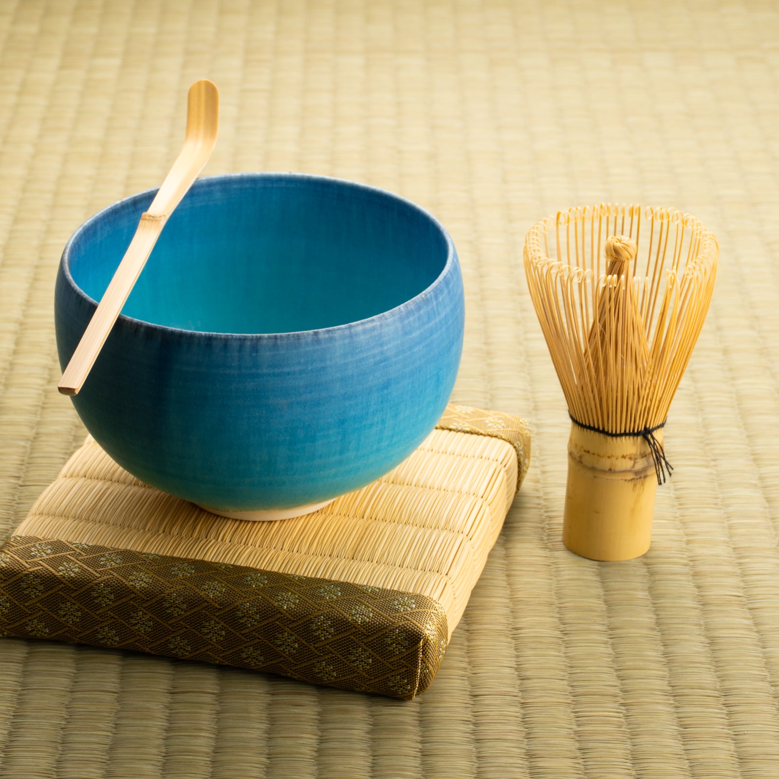 【清水焼】抹茶碗　碧釉　竹村陽太郎 KOTOPOTTER