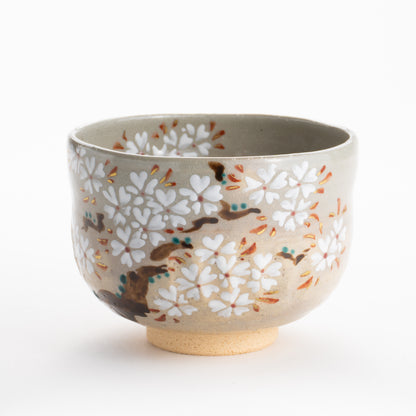 【清水焼】抹茶碗　乾山 桜　昇 KOTOPOTTER