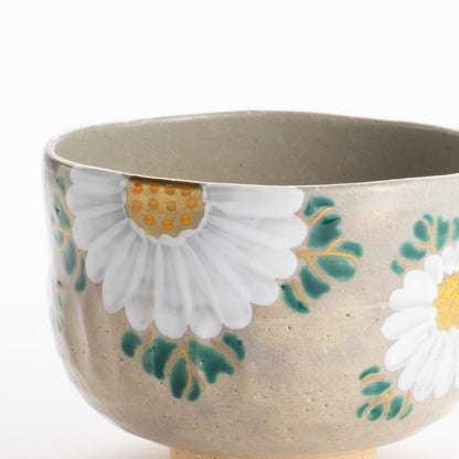 【清水焼】抹茶碗　乾山 菊　昇 KOTOPOTTER