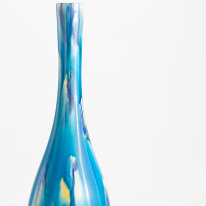 【清水焼】一輪挿　鶴首 -三彩-　一如 KOTOPOTTER