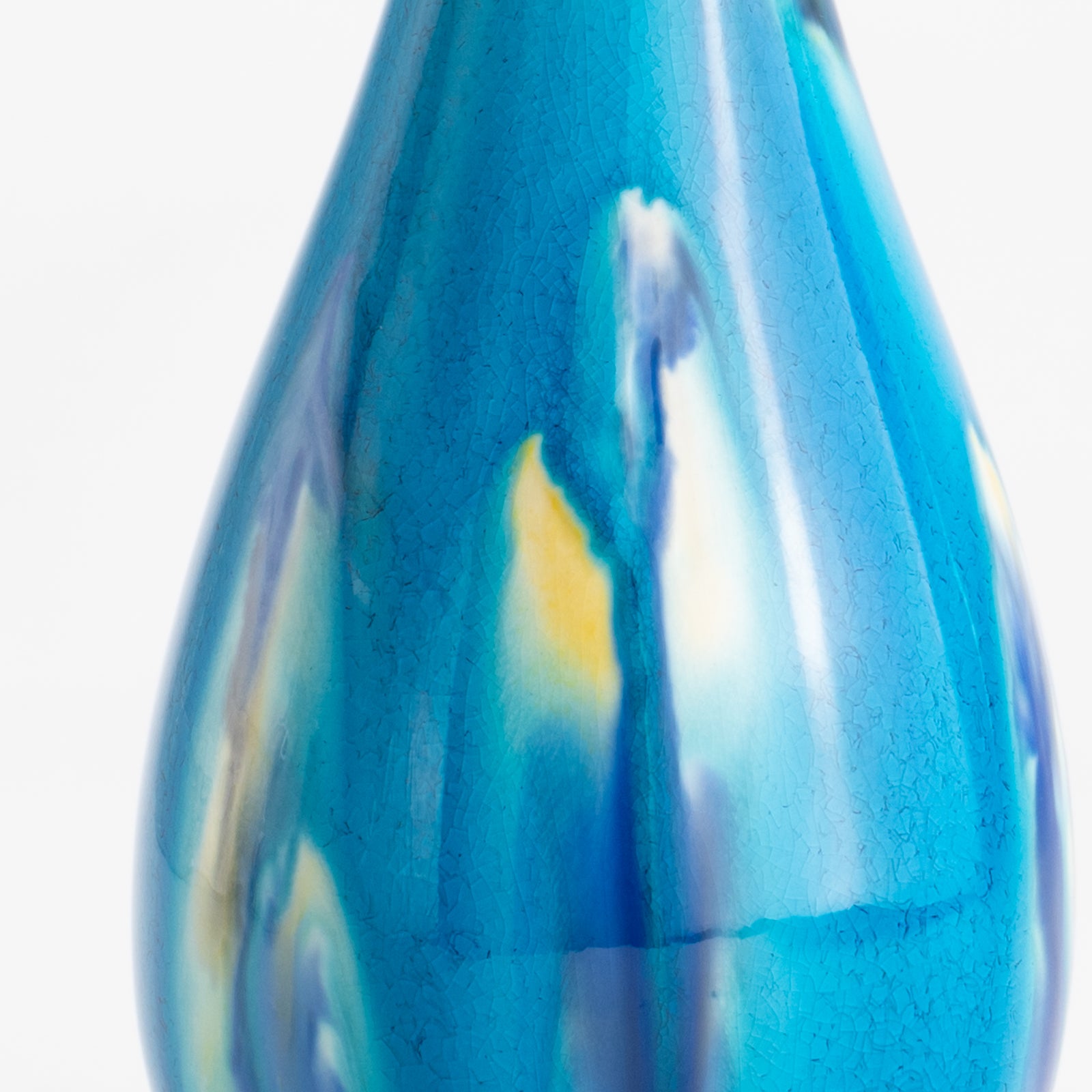 【清水焼】一輪挿　鶴首 -三彩-　一如 KOTOPOTTER