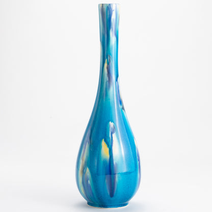 【清水焼】一輪挿　鶴首 -三彩-　一如 KOTOPOTTER