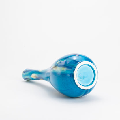 【清水焼】一輪挿　鶴首 -三彩-　一如 KOTOPOTTER