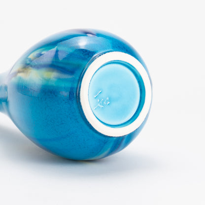 【清水焼】一輪挿　鶴首 -三彩-　一如 KOTOPOTTER