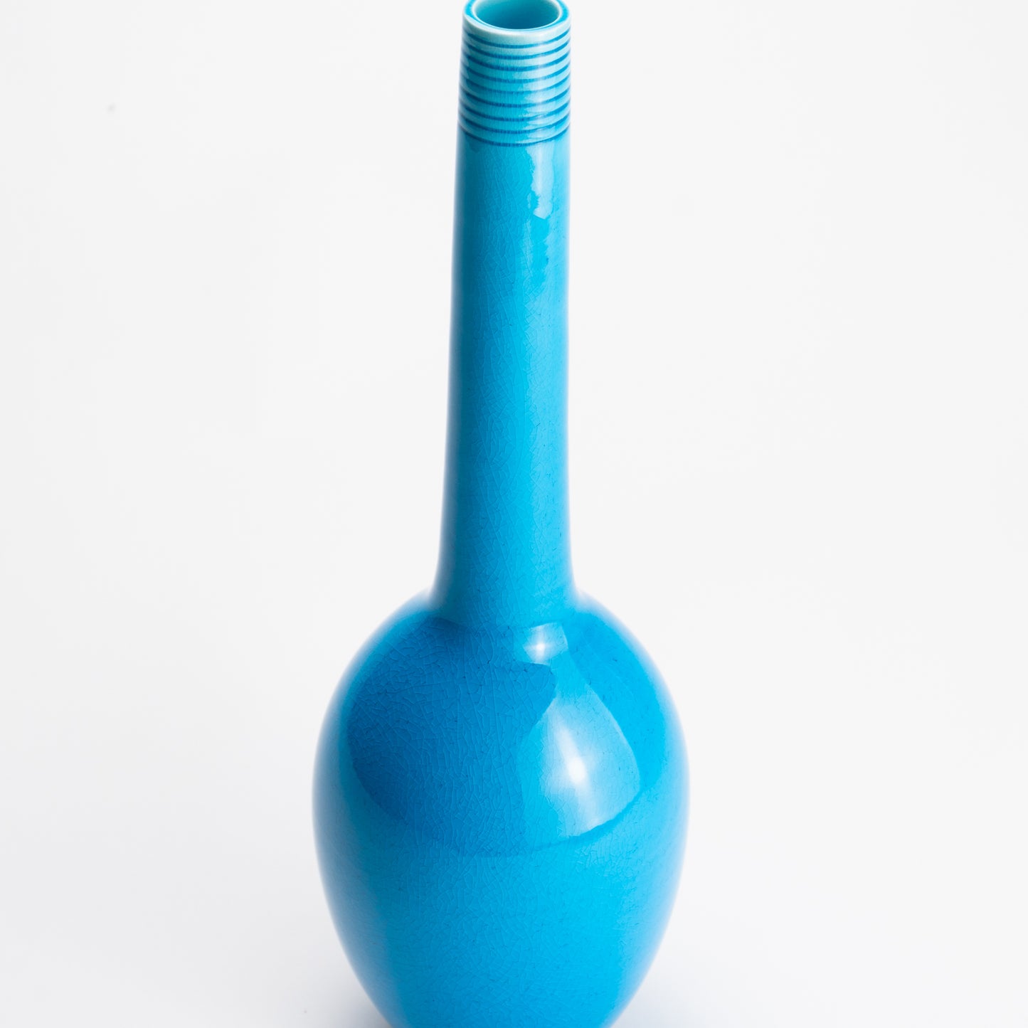 【清水焼】一輪挿　永楽写 -交趾鶴首-　一如 KOTOPOTTER