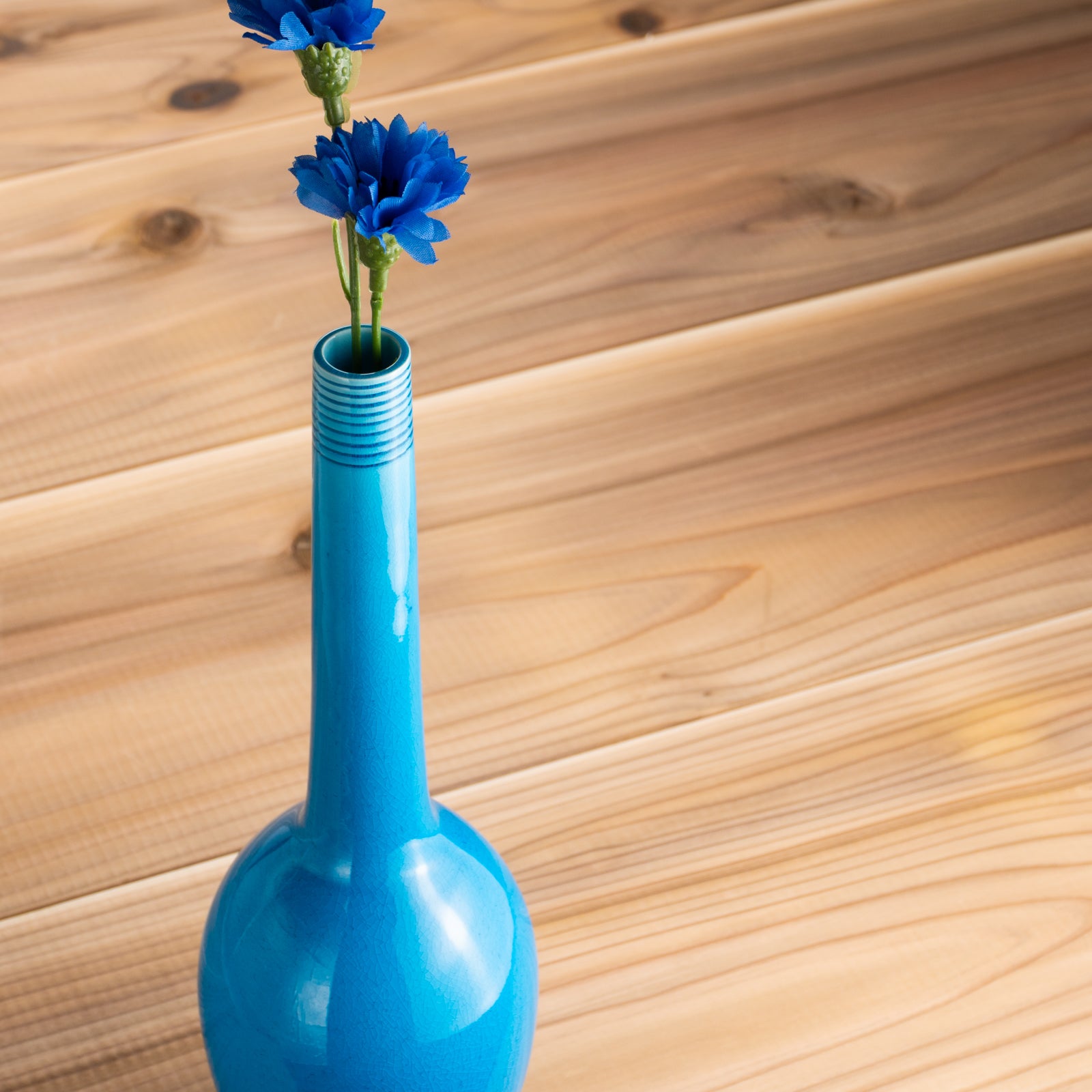 【清水焼】一輪挿　永楽写 -交趾鶴首-　一如 KOTOPOTTER