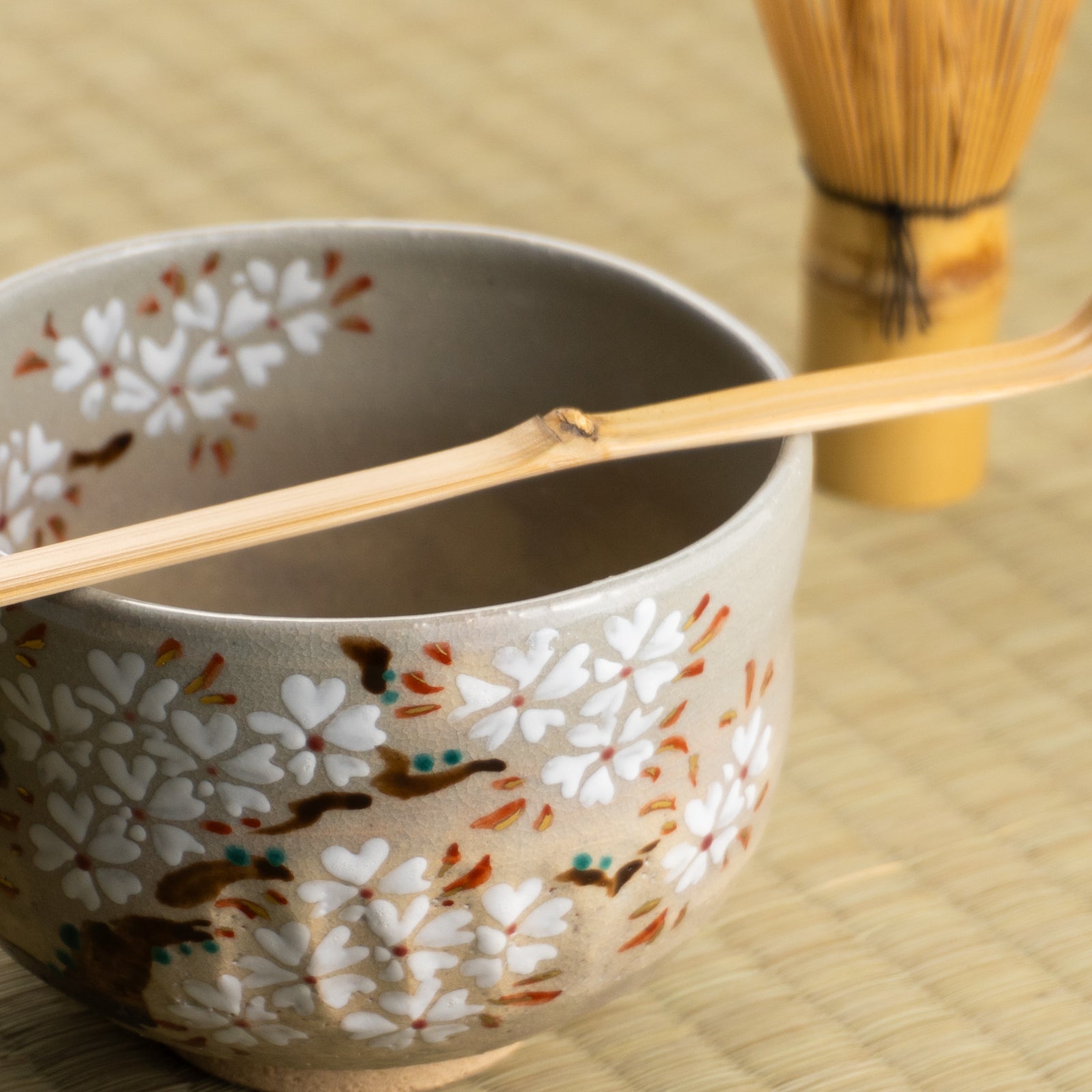 【清水焼】抹茶碗　乾山 桜　昇 KOTOPOTTER