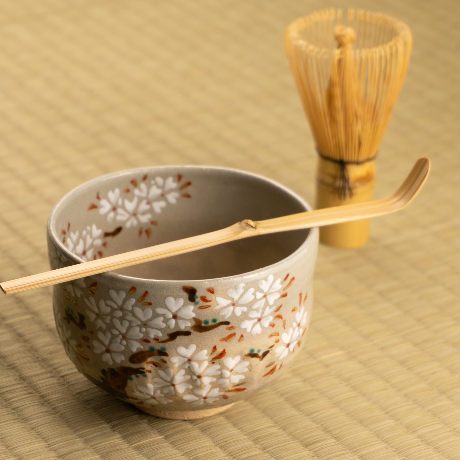 【清水焼】抹茶碗　乾山 桜　昇 KOTOPOTTER