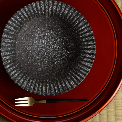 【清水焼】ペアプレート　石畳 苔＆墨　竹村陽太郎 KOTOPOTTER