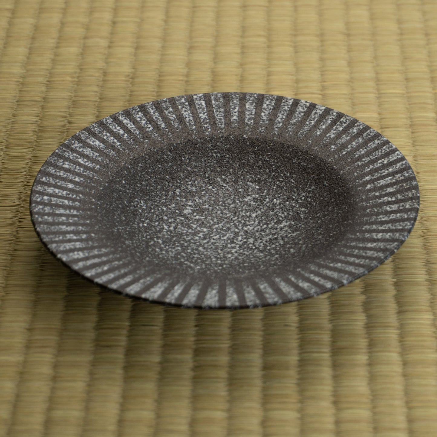 【清水焼】デザートプレート　石畳 墨　竹村陽太郎 KOTOPOTTER