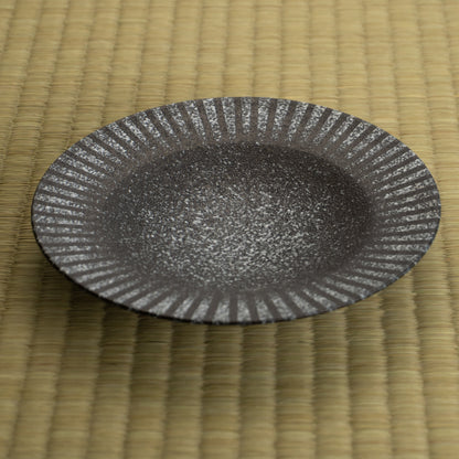 【清水焼】デザートプレート　石畳 墨　竹村陽太郎 KOTOPOTTER