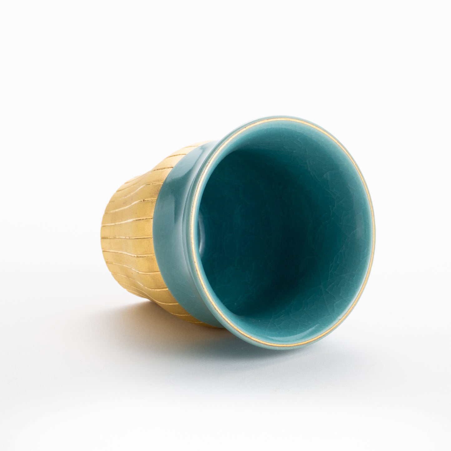 【清水焼】タンブラー　亀甲貫入ブルー　陶仙窯 KOTOPOTTER