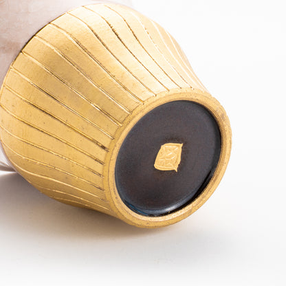 【清水焼】タンブラー　亀甲貫入ピンク　陶仙窯 KOTOPOTTER