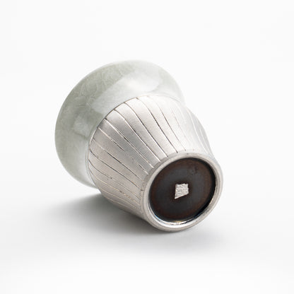 【清水焼】タンブラー　亀甲貫入グレー　陶仙窯 KOTOPOTTER