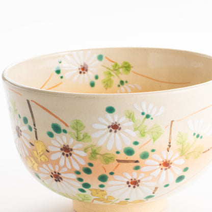 【清水焼】抹茶碗　白菊　亨 KOTOPOTTER