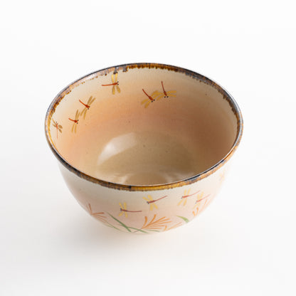 【清水焼】抹茶碗　赤トンボ　安徳窯 KOTOPOTTER