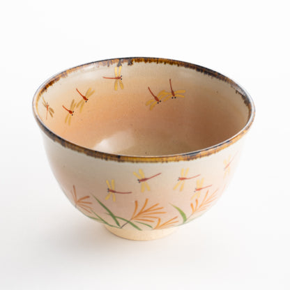 【清水焼】抹茶碗　赤トンボ　安徳窯 KOTOPOTTER