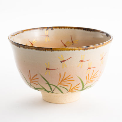 【清水焼】抹茶碗　赤トンボ　安徳窯 KOTOPOTTER