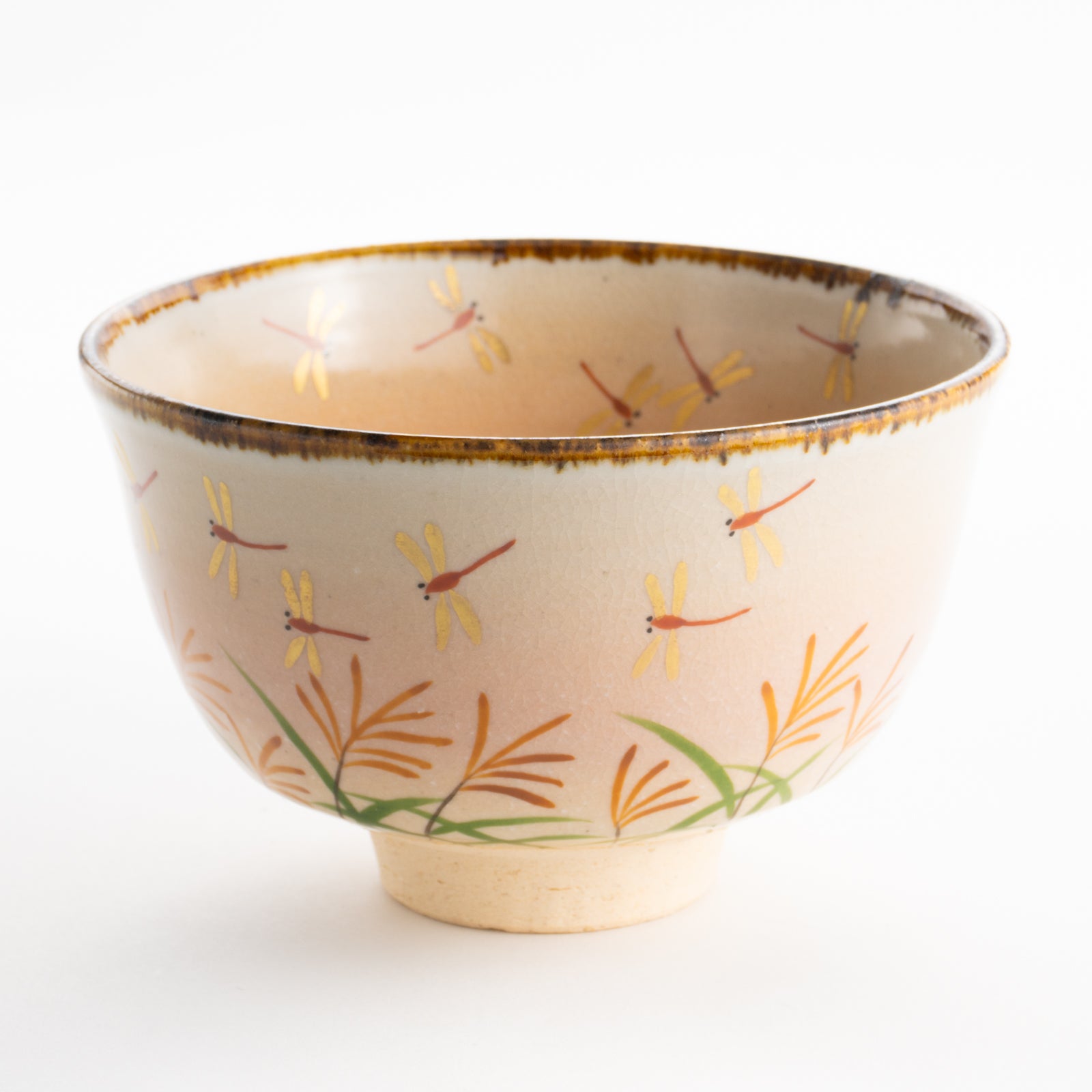 京都清水烧抹茶碗红蜻蜓｜安徳窯｜KOTOPOTTER