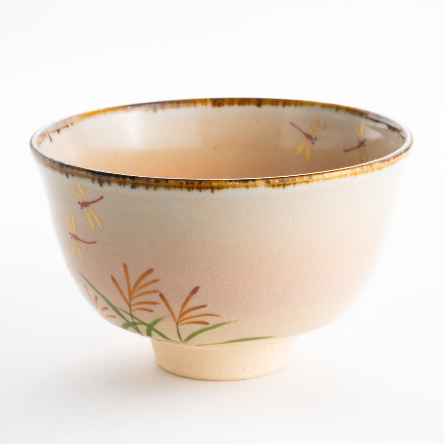 【清水焼】抹茶碗　赤トンボ　安徳窯 KOTOPOTTER