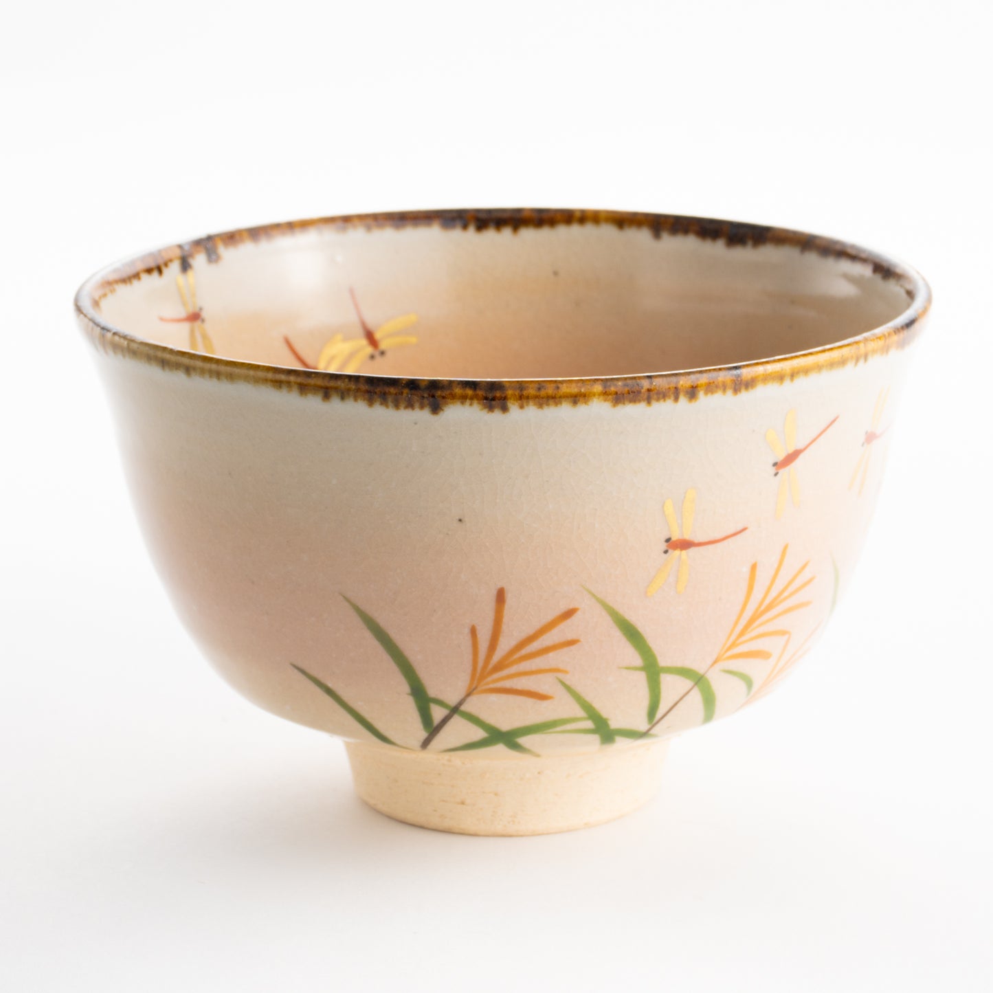 【清水焼】抹茶碗　赤トンボ　安徳窯 KOTOPOTTER