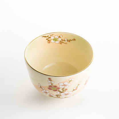 【清水焼】抹茶碗　梅絵 "明"　陶楽 KOTOPOTTER